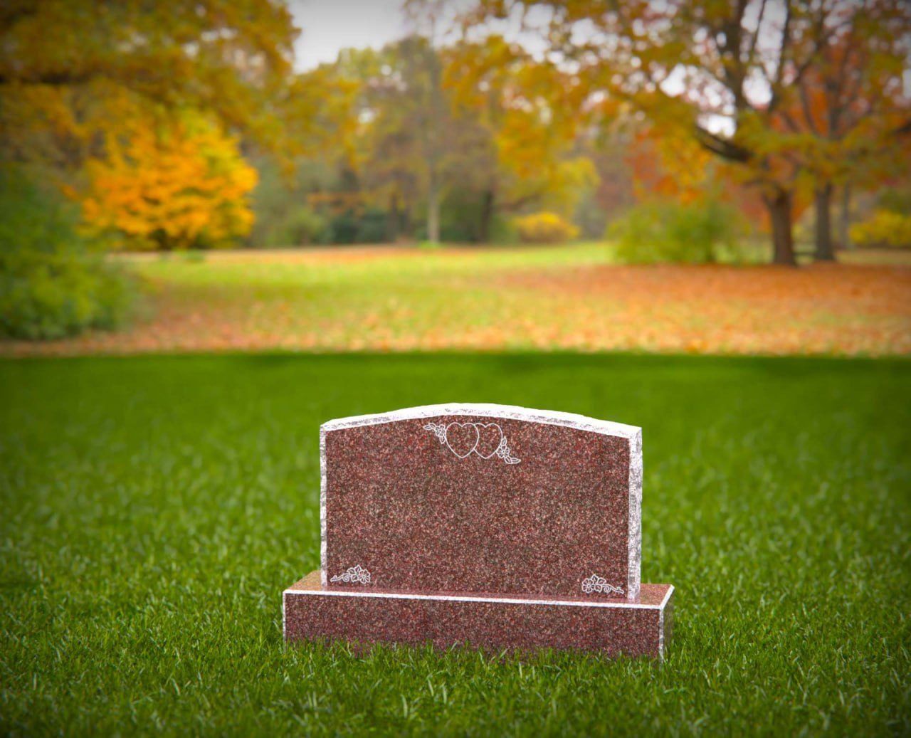 Classic Low Companion Upright Headstone
