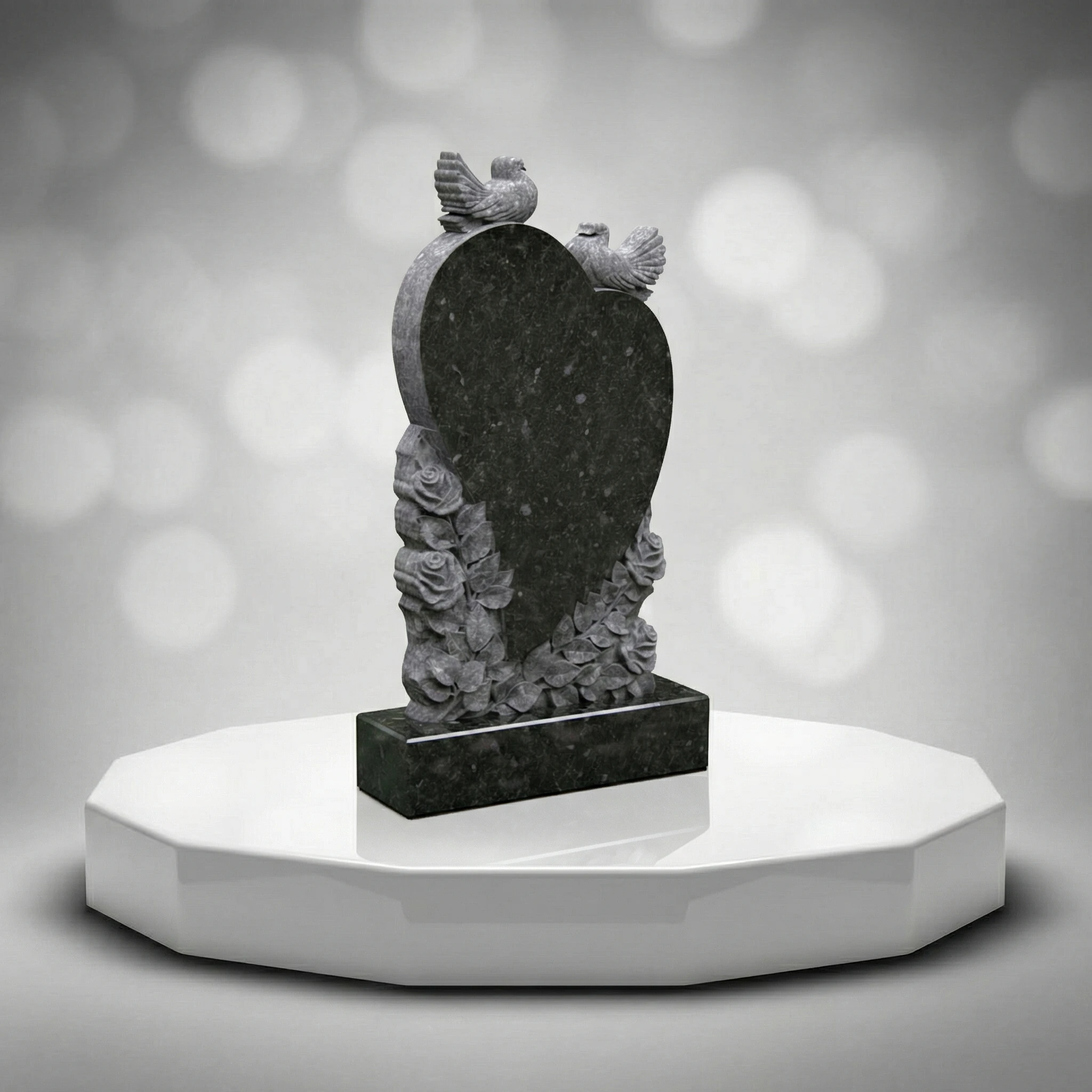 Dove-Crown Rose Heart Upright