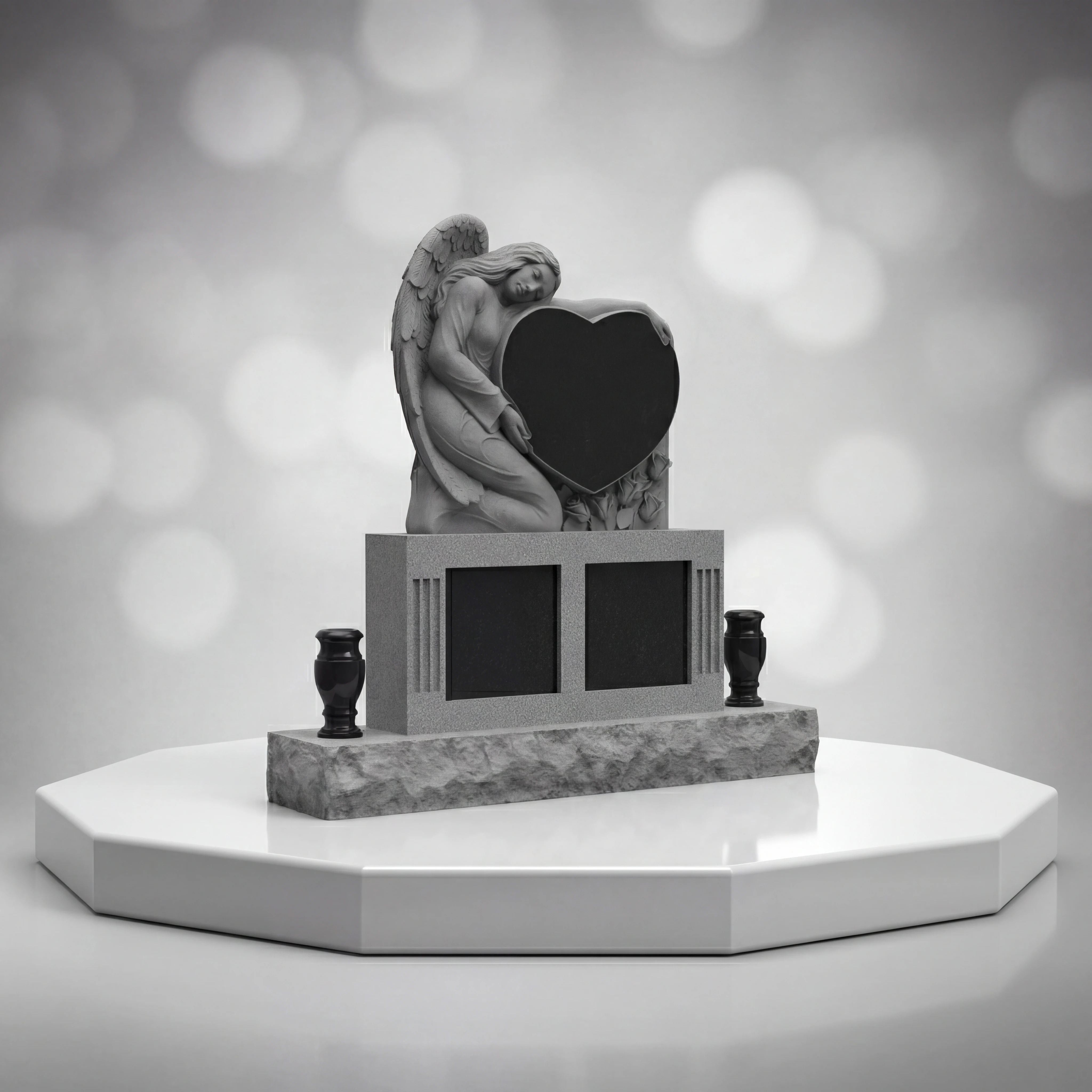 2-Niche Angel & Heart Columbarium