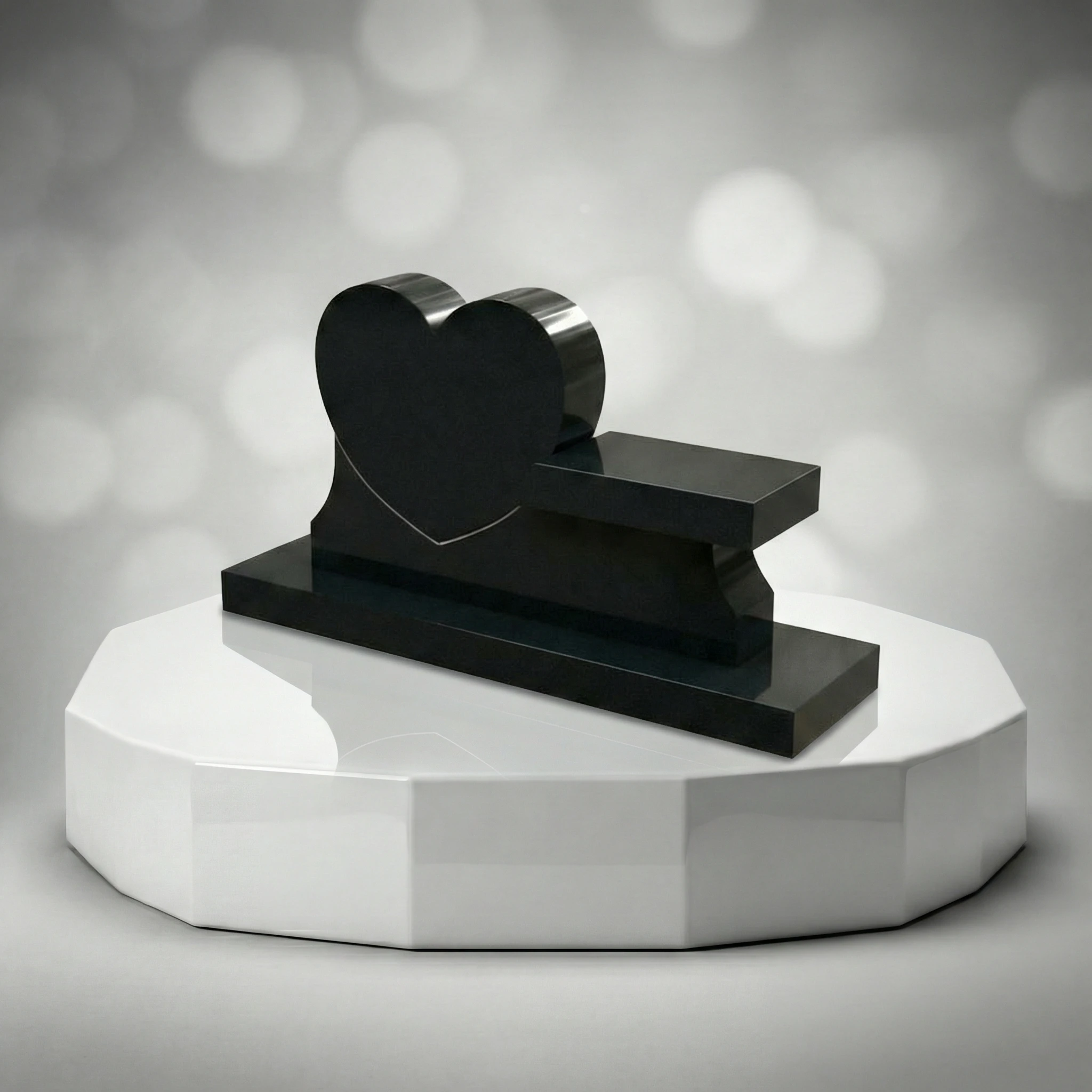 Heart Panel Memorial Bench