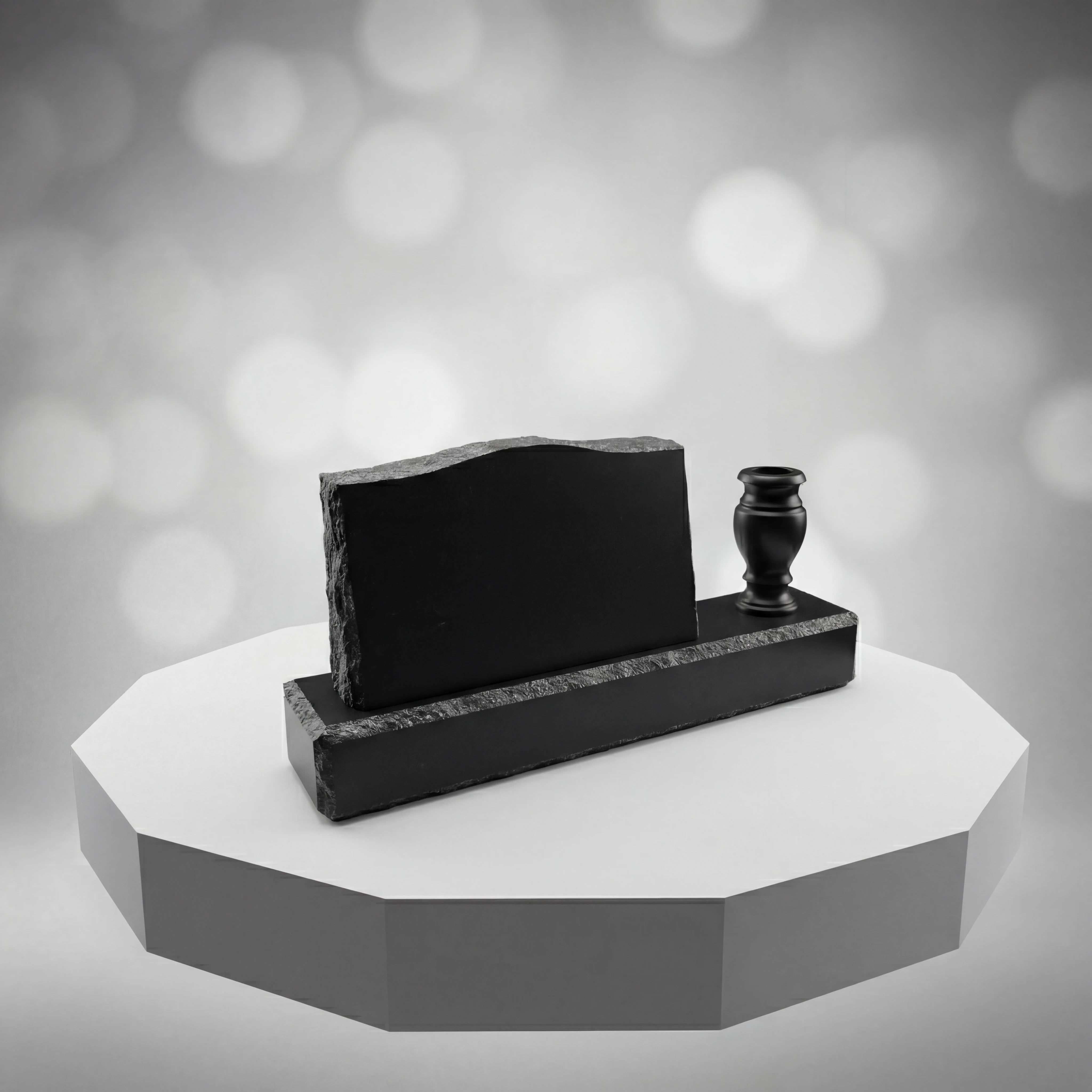 Single Slant with Vase Base