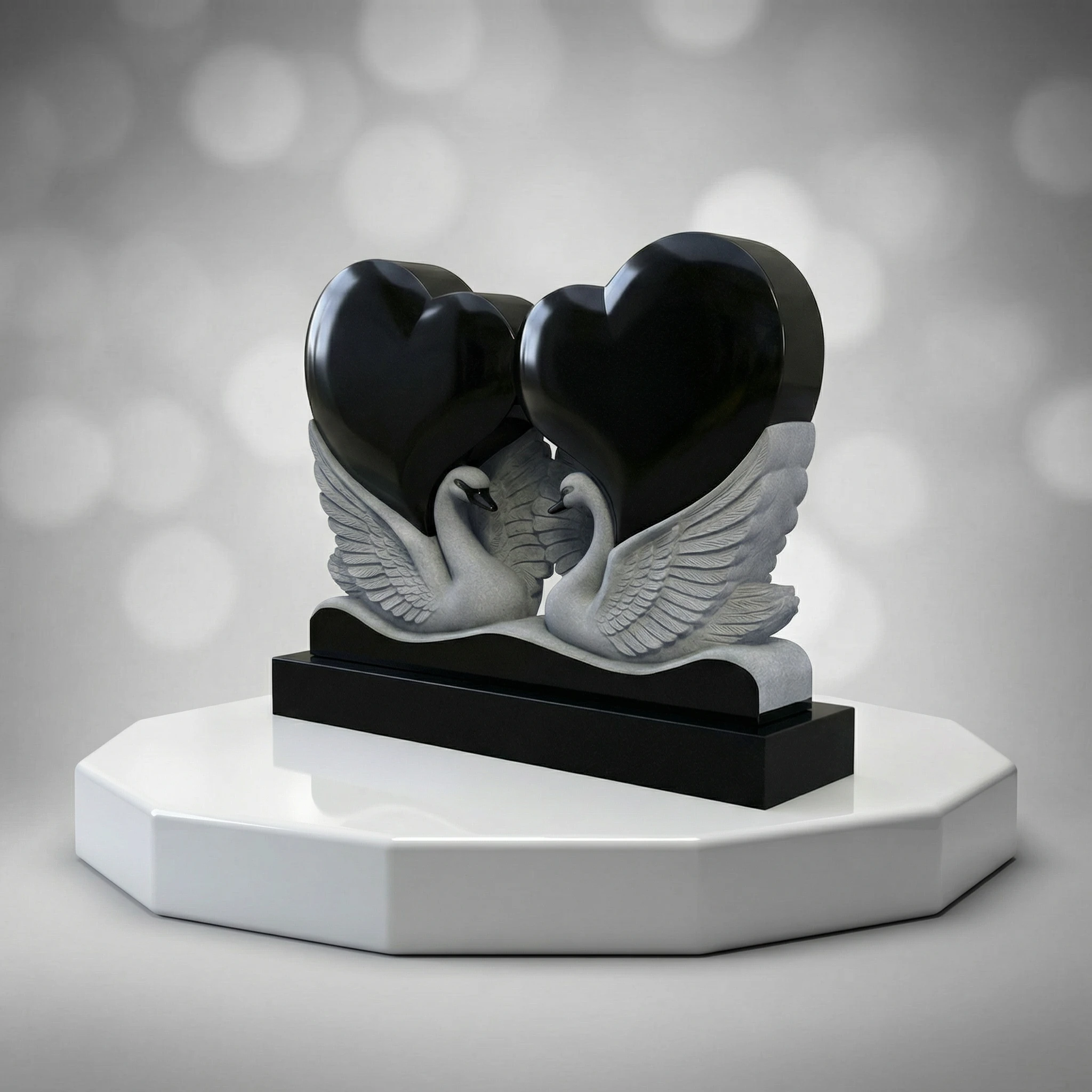 Swan Hearts Companion Upright