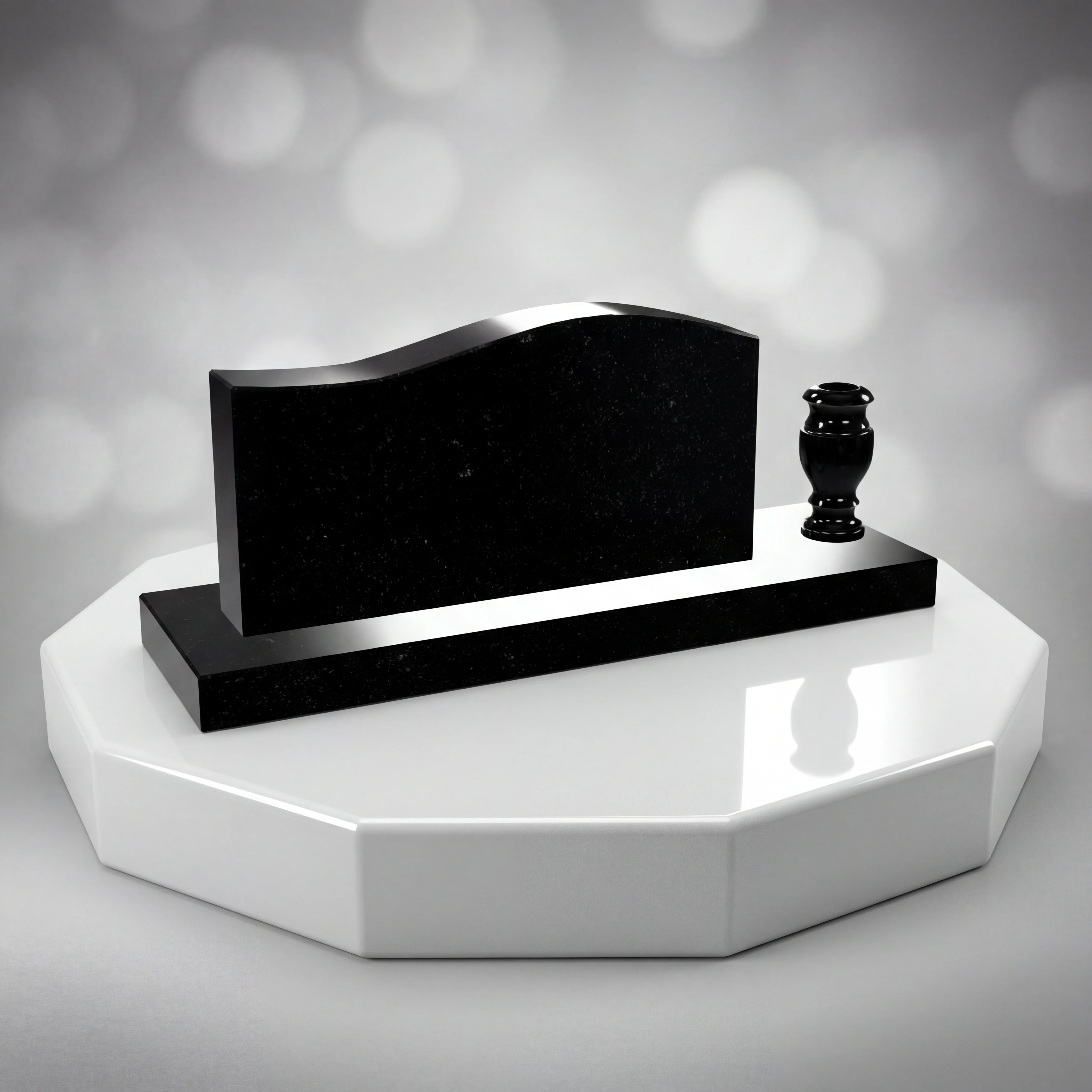 Serpentine-Top Upright with Vase