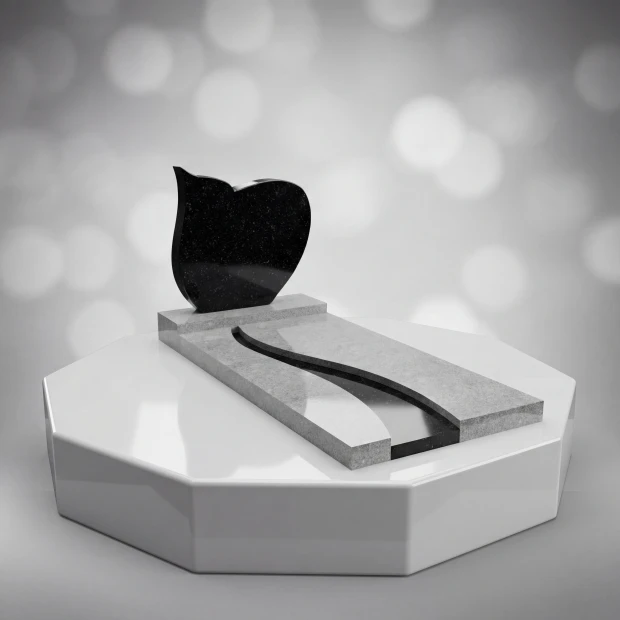 Heart Upright with Ledger & Wave Inlay