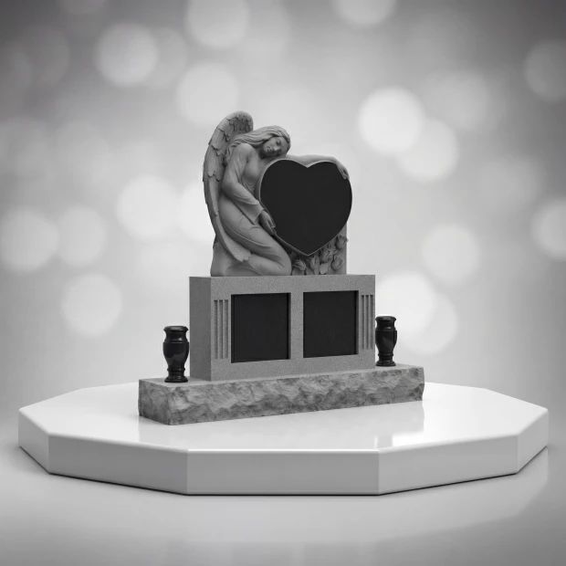 2-Niche Angel & Heart Columbarium