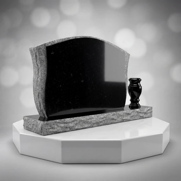 Rock-Pitched Upright with Vase