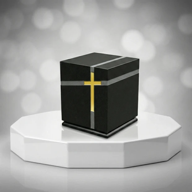 Cross Accent Cremation Urn