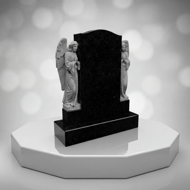 Twin Angel Upright Memorial