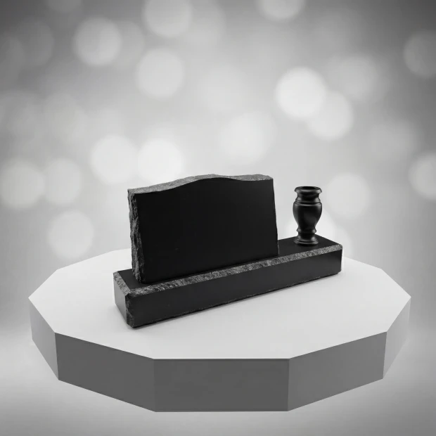 Single Slant with Vase Base